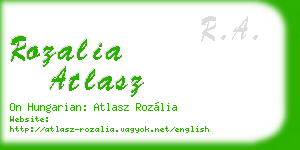 rozalia atlasz business card