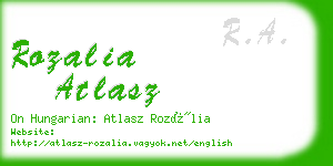 rozalia atlasz business card